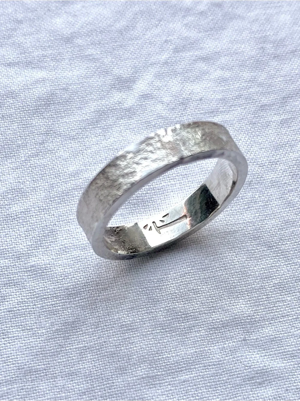 Artisan-Made Modern Sterling ring Size 6.5
